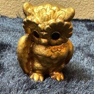 Vintage Noreast Gold Owl Figurine Crafted In Japan